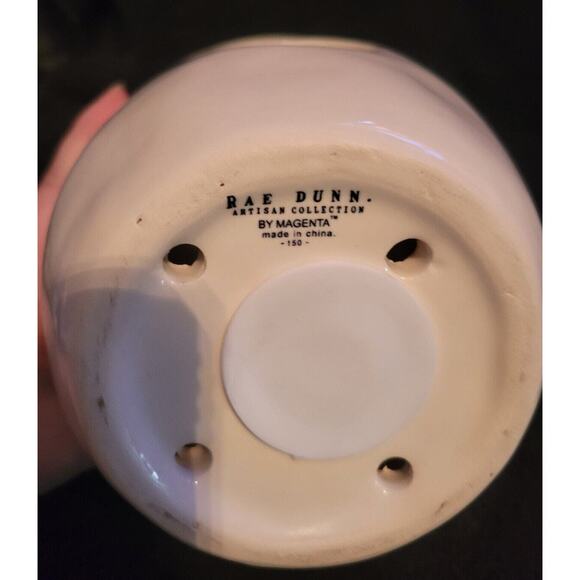 Rae Dunn Ceramic House Decor- Acorn Birdhouse "Nest" Purple Accent Bow NWT - Picture 3 of 4